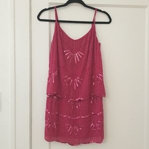 Laundry pink beaded dress